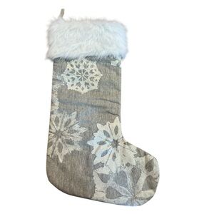 Kohl's Snowflake Holiday Stocking with faux fur trim. Total of 6